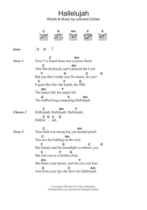 Hallelujah lyrics and chords in g. Things To Know About Hallelujah lyrics and chords in g. 